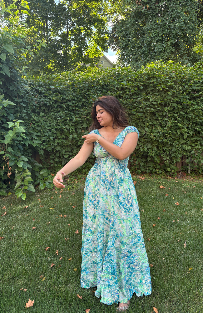 AQUA BLOOM DRESS