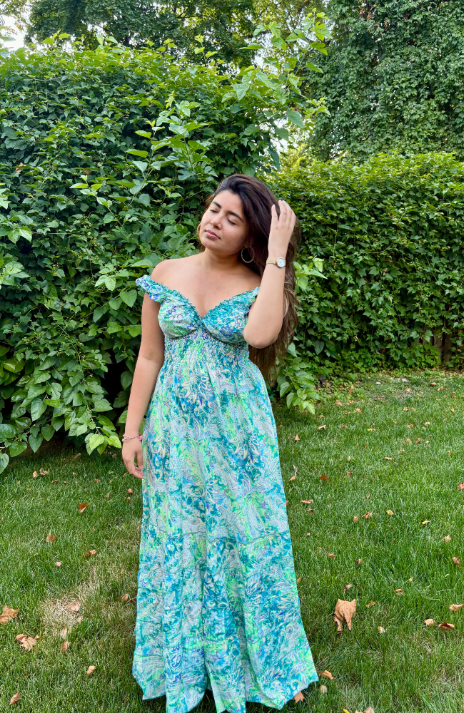AQUA BLOOM DRESS
