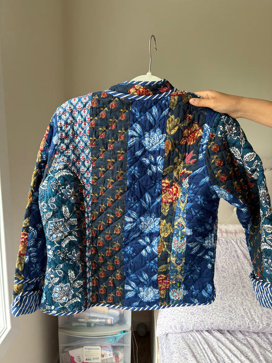 Blue Patchwork Jacket