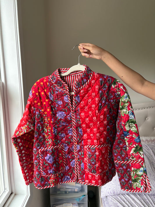 Red Patchwork Jacket