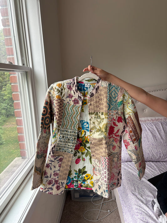 Cream Bohemian Reversible Jacket