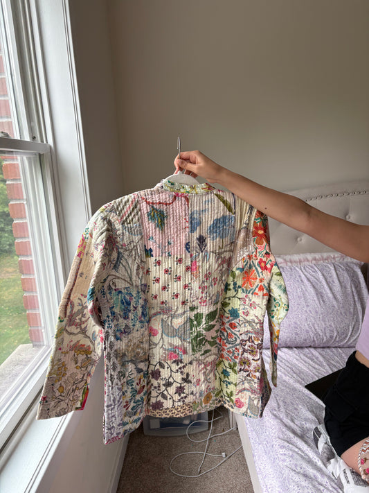 Cream Bohemian Reversible Jacket